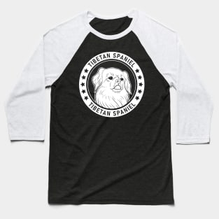 Tibetan Spaniel Dog Portrait Baseball T-Shirt